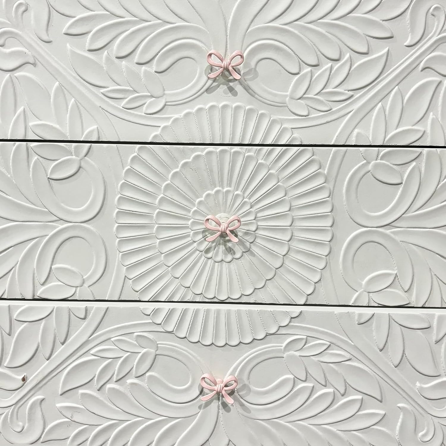 Pink Bow Drawer Pulls & Cabinet Knobs - Coquette Style Solid Metal (6-Pack) - Vintage Dresser Handles with 3 Screw Sizes for Nursery, Girls' Room & Vanity