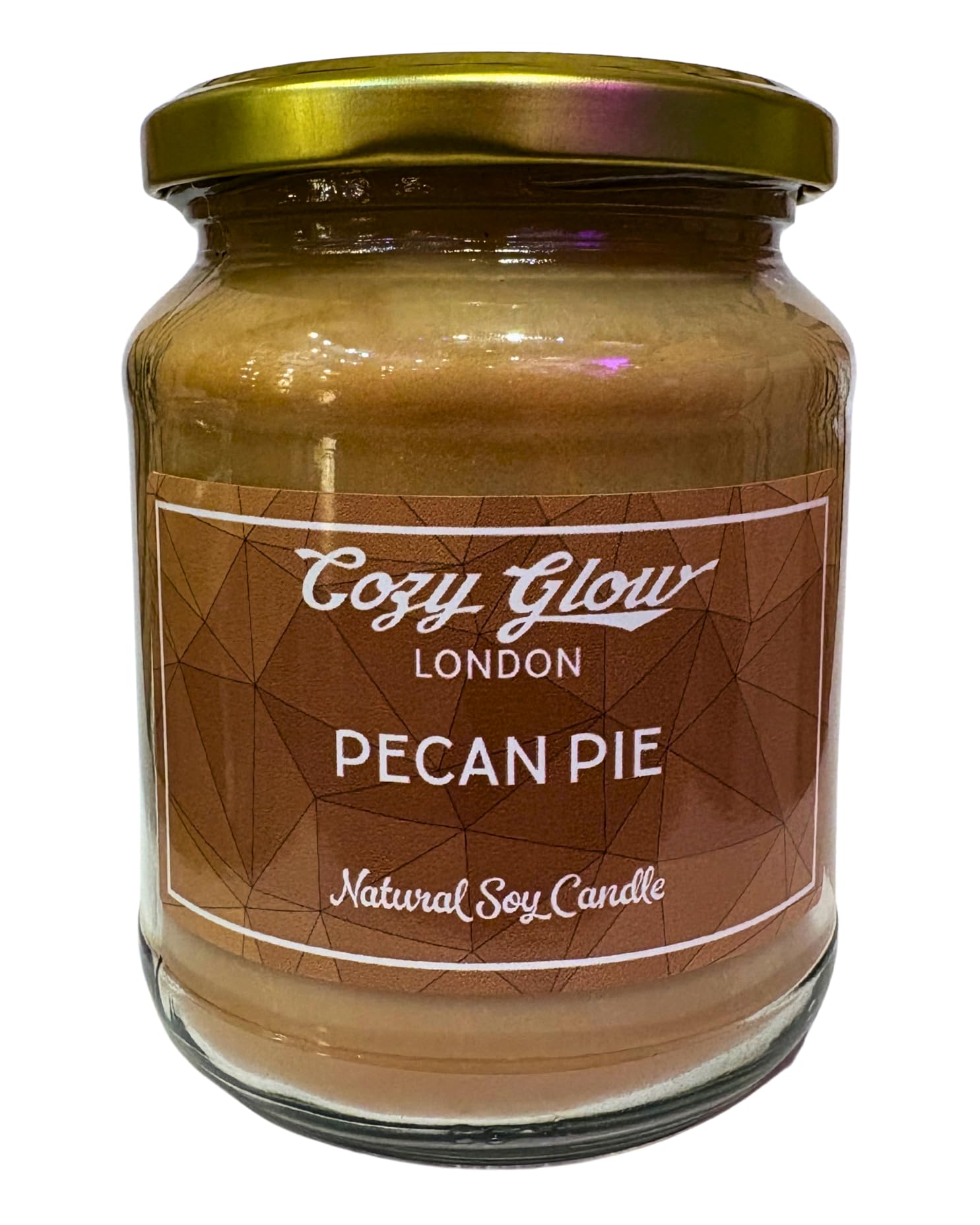 Cozy Glow Cocoa Pecan Pie Large Soy Candle – Warm Buttery Pastry And Sweet Caramelised Pecan Fragrance, Hand Poured, Long Lasting Scented Candle