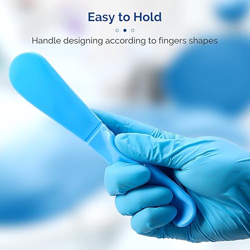 Miniatura 2 de JMU Espátula de mezcla dental, 4 piezas de plástico autoclavable mezclador dental espátula para materiales de yeso de impresión de alginato, azul