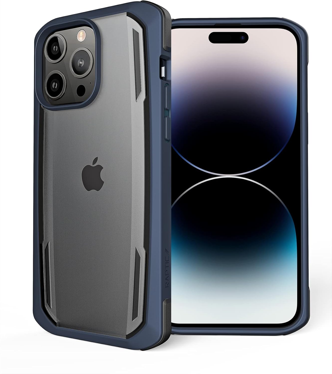 RAPTIC Secure for iPhone 14 Pro Case, Military Grade 13ft Drop Protection, Shockproof & Anti-Scratch, Non-Yellowing Slim Protective Phone Case, 6.1 inch, Marine Blue