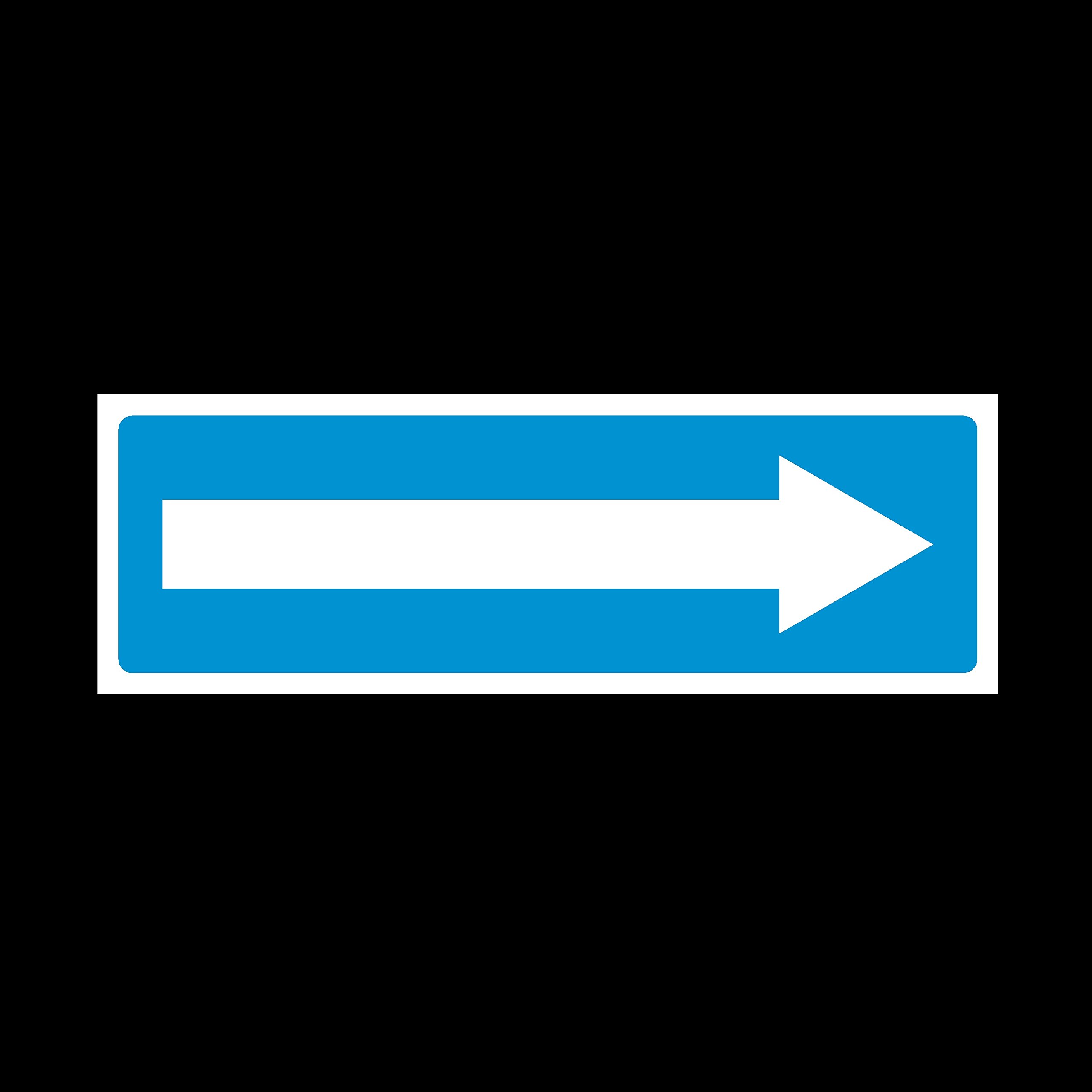 Ussp&S Arrow Sign 150Mm X 50Mm - Plastic Sign