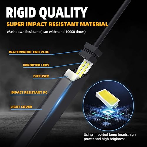 Miniatura 4 de Tira de luz LED para puerta trasera de 60 pulgadas para camión señal de giro secuencial ámbar de función completa freno rojo luz blanca de reversa