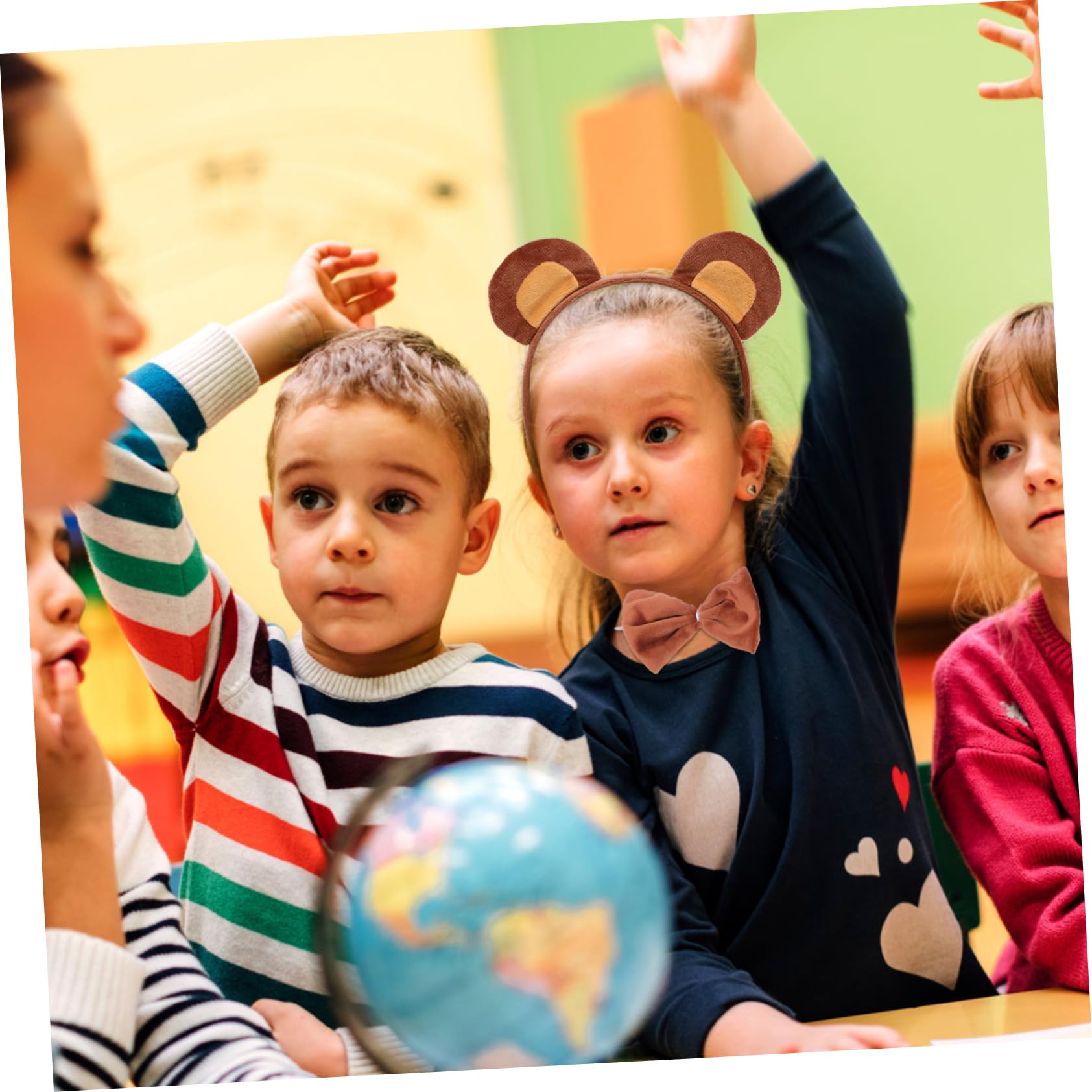 minkissy Tierbärkostüm Bärenstirnband Und Outfit Kinderstirnbänder Erwachsenenkostüme Bärenparty Gastgeschenke Kopfbedeckungen Farbiges Bärenohrenstirnband Tierohrenstirnband Gazerock