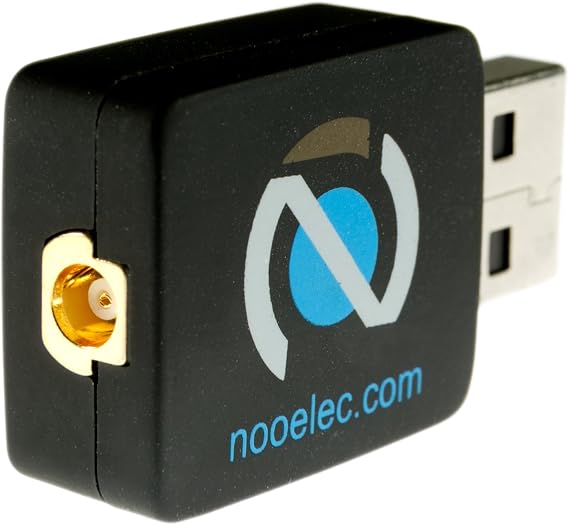 NESDR Nano 2 Plus - Tiny Black RTL-SDR USB Set (RTL2832U & R820T2) with Ultra-Low Phase Noise 0.5PPM TCXO, MCX Antenna