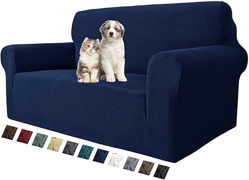 Miniatura 26 de MAXIJIN Fundas para sofá de 3 cojines (71"-91"), funda elástica de 1 pieza para sofá, protector de muebles con parte inferior elástica para niños y