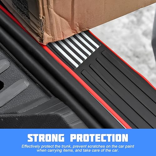 Vista 47 de Protector de parachoques trasero de automóvil, protector de goma antiarañazos para puerta de maletero de entrada, tira de protección antideslizante