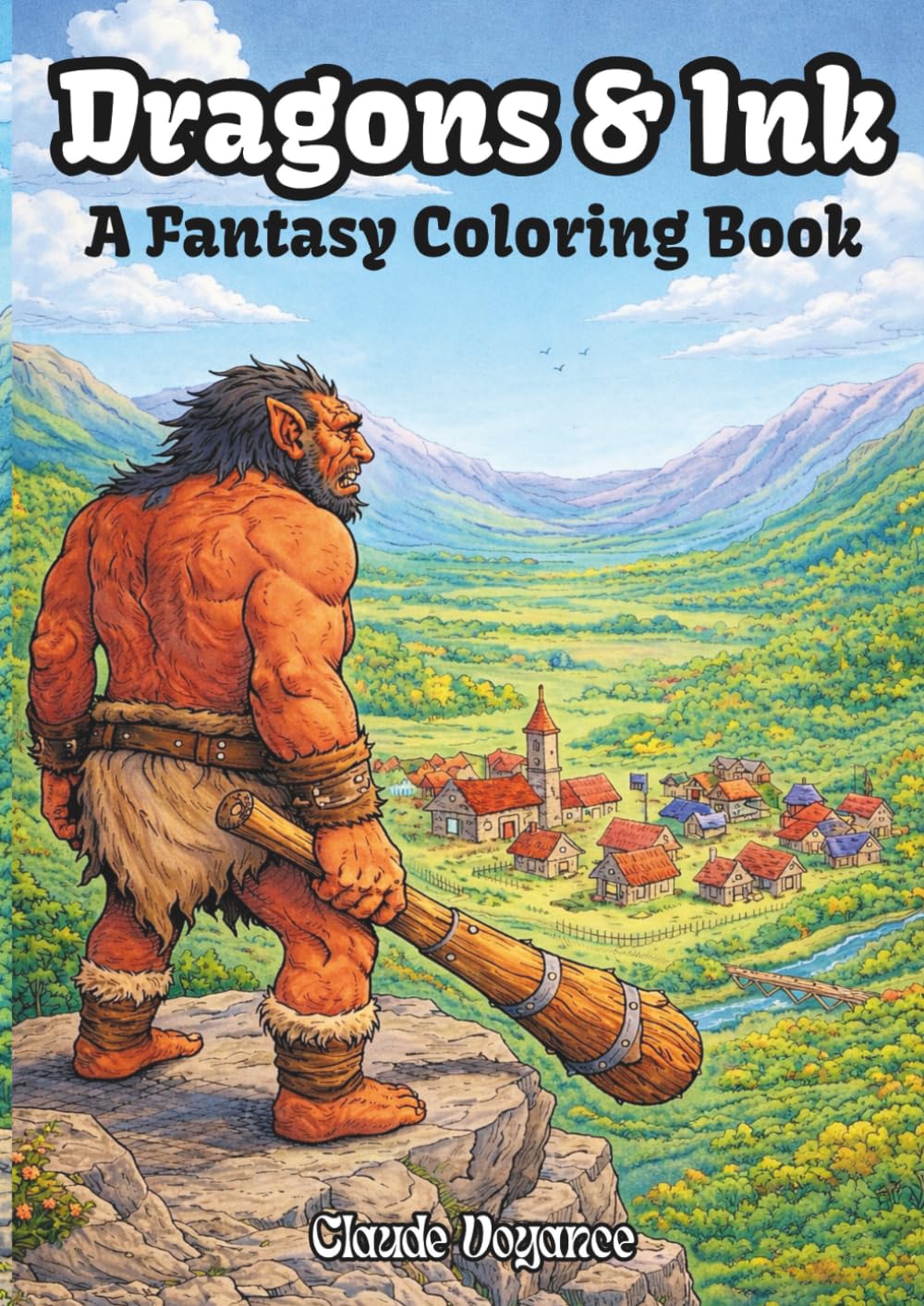 Dragons & Ink: A Fantasy Coloring Book