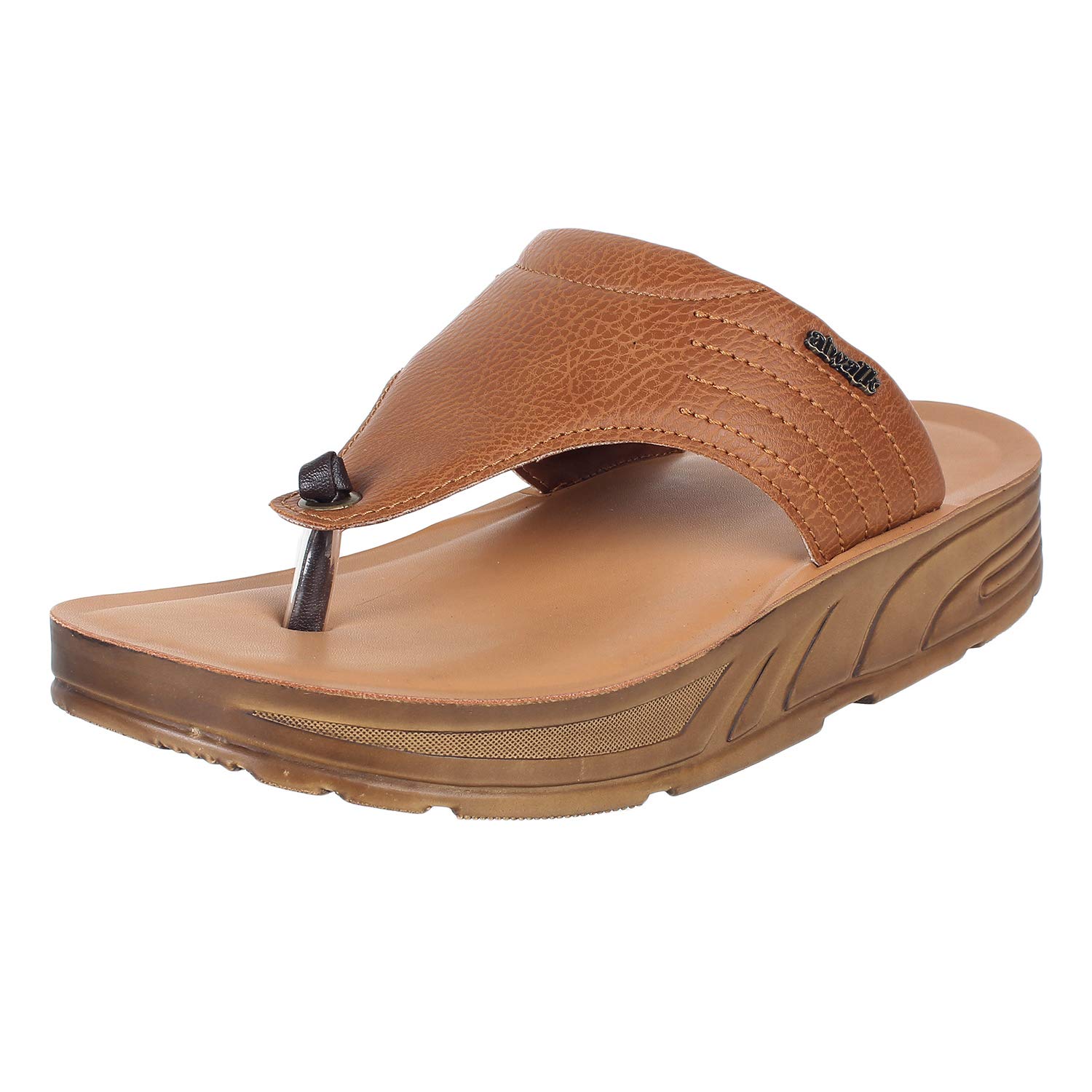 AEROWALK Stylish T-Shape Fashion Sandal/Slipper for Men | Comfortable | Lightweight | Anti Skid | Casual Office Footwear (FM04_BLACK_10_NT) (B089N33JWN) Amazon Price History, Amazon Price Tracker
