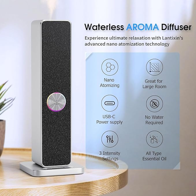 Difusor de Aromaterapia sin Agua LANTIXIN, Máquina de Aroma para Habitaciones Grandes miniatura 8