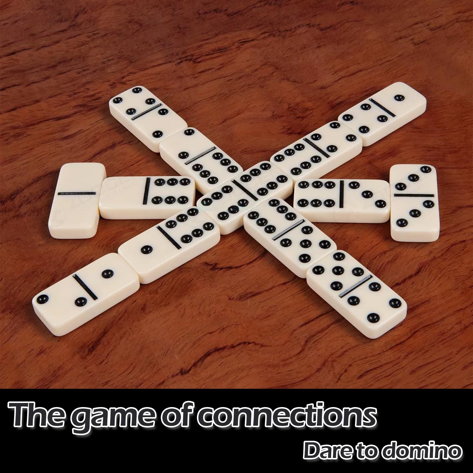 Set di Domino, 28 Pezzi/set di Carte in Legno Set di Giocattoli Educativi per Bambini Set di Domino Professionali per Adulti Set di Domino per Giochi da Tavolo di Apprendimento per Giochi