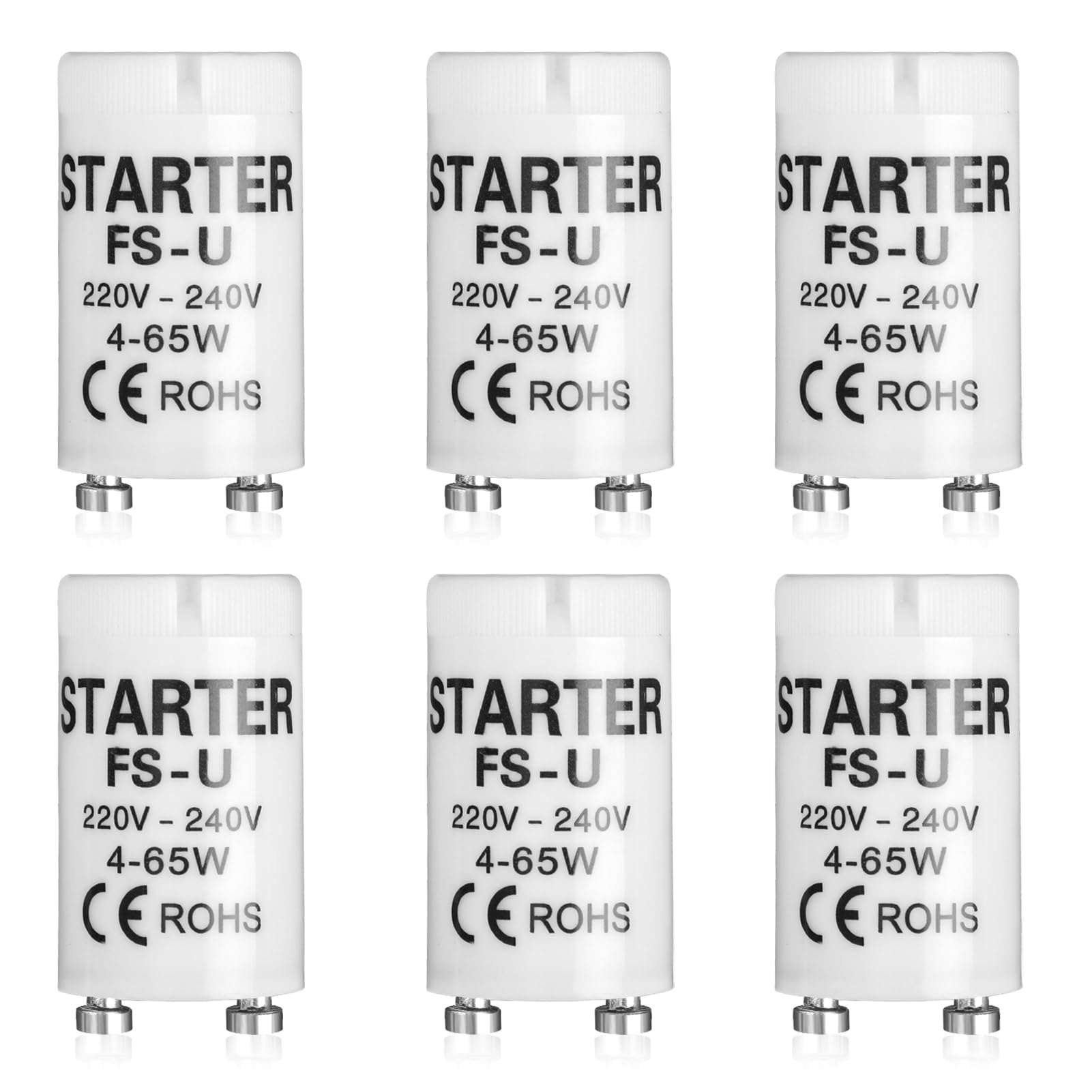 DNSHAN 6 Pièces Ampoule Tube Fluorescent Starter 4-65W 220-240V LED Starter Starter Pour Tubes Fluorescents De Starter LED Pour Tube Fluorescentes Lampe, XF400048 - View #9
