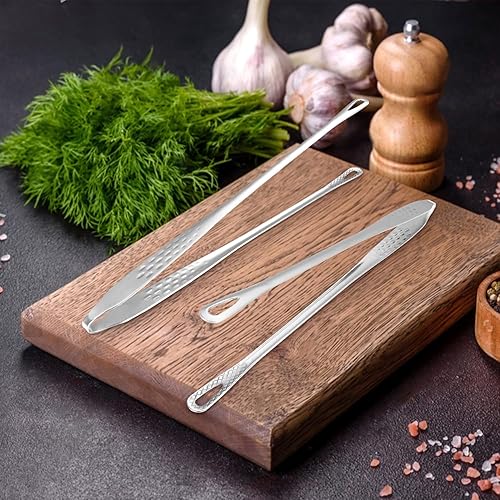 Miniatura 6 de 4 pinzas de cocina de 11 pulgadas, pinzas para parrilla, pinzas de cocina de acero inoxidable 1810, pinzas de cocina para cocinar