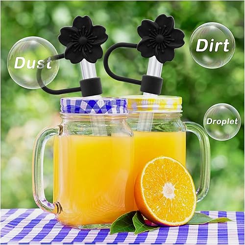 Miniatura 13 de Tapa de popote para copa Stanley, cubierta de paja de silicona de 0.394 in 0.4 pulgadas, tapas de puntas de popote reutilizables, cubiertas de punta