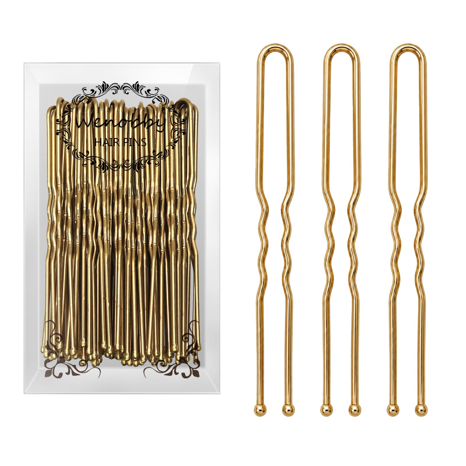 Amazon.com: U Shaped Gold Hair Pins for Buns, 100 PCS 2.8