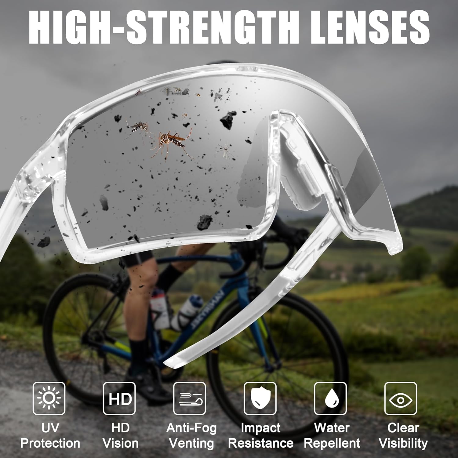 Polarized Sports Sunglasses UV Protection Ventilation Design Outdoor Sports Running Cycling Baseball Glasses for Men Women