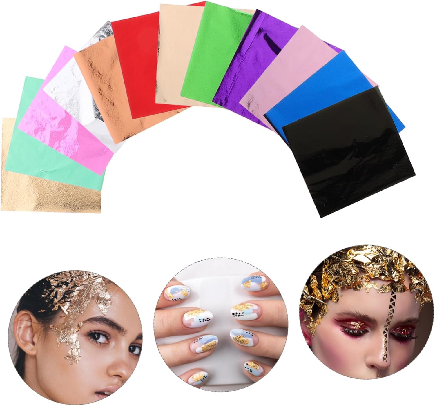 Toddmomy 240pcs Sheets for Crafts Metallic Foil Sheets for DIY Art Projects Decorative Gold Foil for Handcraft Accessories Colors Each Easy to Use and Versatile