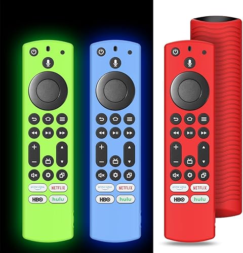 Paquete de 3 NS-RCFNA-21 - Funda de repuesto para control remoto Insignia Toshiba CT-RC1US-21 CT95018 FireTV, cubierta de silicona para control