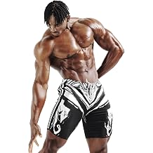 FIED Mens Physique Board Shorts 15.5 Competition Fit Stretch Stage Bodybuilding Trunks