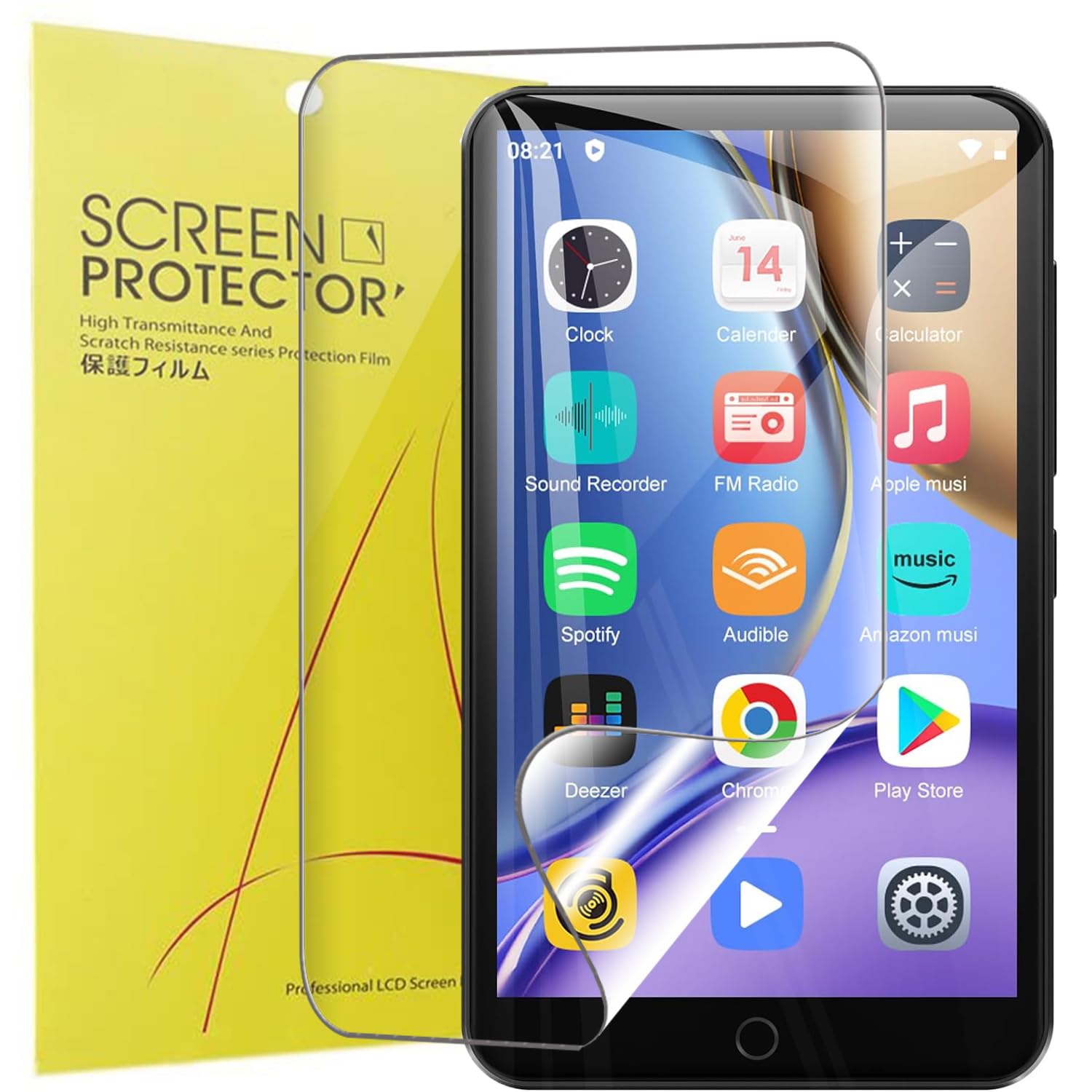 Screen Protector Compatible with Oilsky 80GB WiFi MP3 Player 4.0 Inch M303 Pro, HD Clear Flexible TPU Screen Protector [Pack of 6] for Oilsky M303 Pro MP3 Player (Transparent)