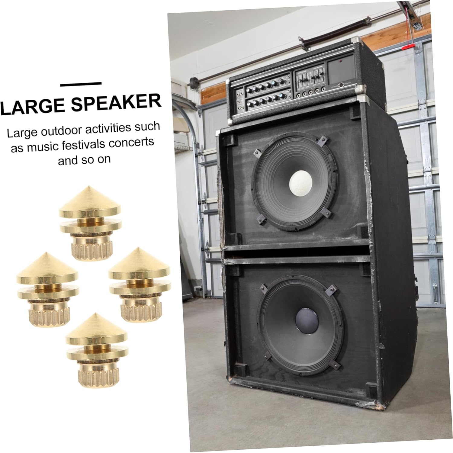 Practical Pure Copper Speaker Spikes 4pcs Shockproof Pads Easy to Install Speaker Holders