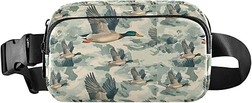 Miniatura 20 de Riñonera con patrón de lunares rojos y blancos para mujeres y hombres, cangurera pequeña, bolsa cruzada para exteriores, senderismo, correr, viajes,