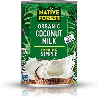 Native Forest Organic Unsweetened Coconut Milk, Simple Canned 13.5oz Pack of 3 - Pure, Rich, Additive-Free