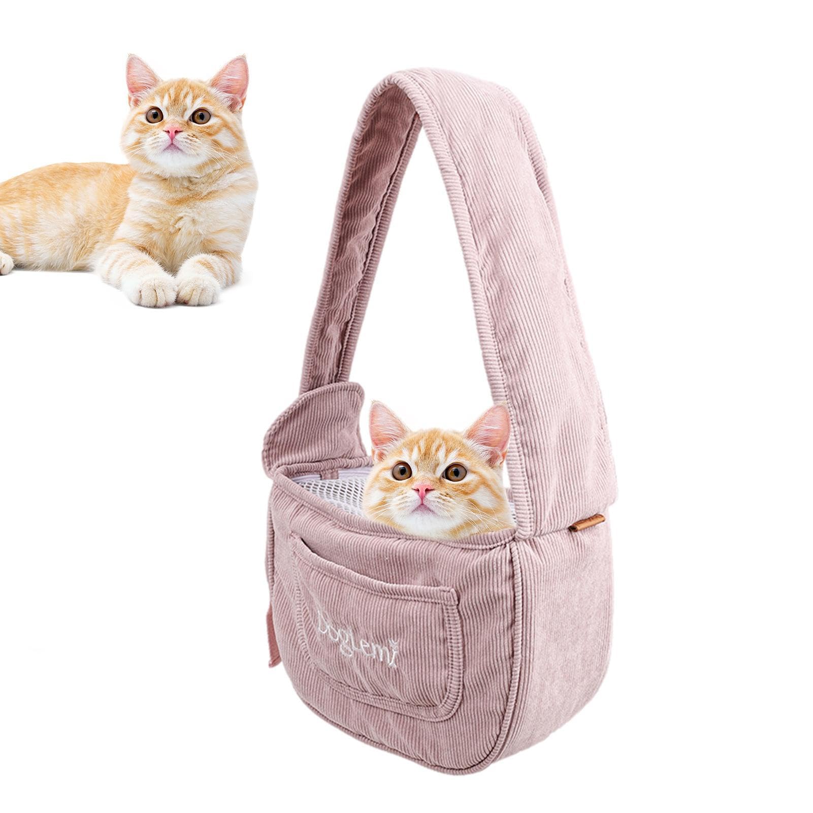 Harnais pour animaux de compagnie, sac imperméable pour chat, petit harnais respirant pour chien, harnais confortable pour animaux de compagnie avec sangles, filet respirant sac de transport