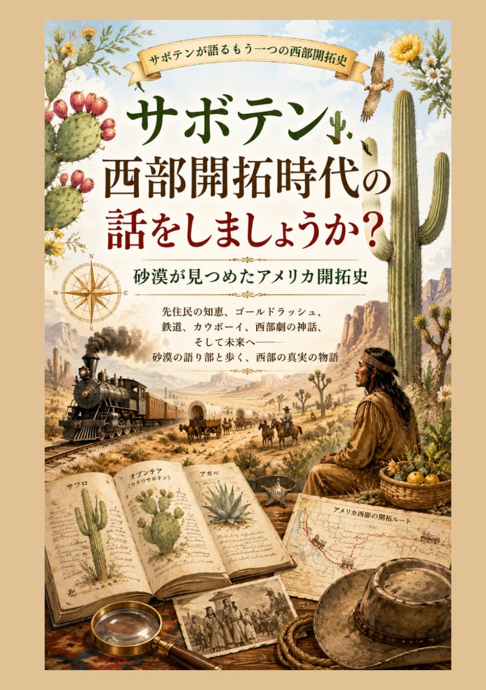 サボテン、西部開拓時代の話をしましょうか？：砂漠が見つめたアメリカ開拓史: 先住民の知恵、ゴールドラッシュ、鉄道、カウボーイ、そして未来へ (やさしい園芸（多肉植物）)