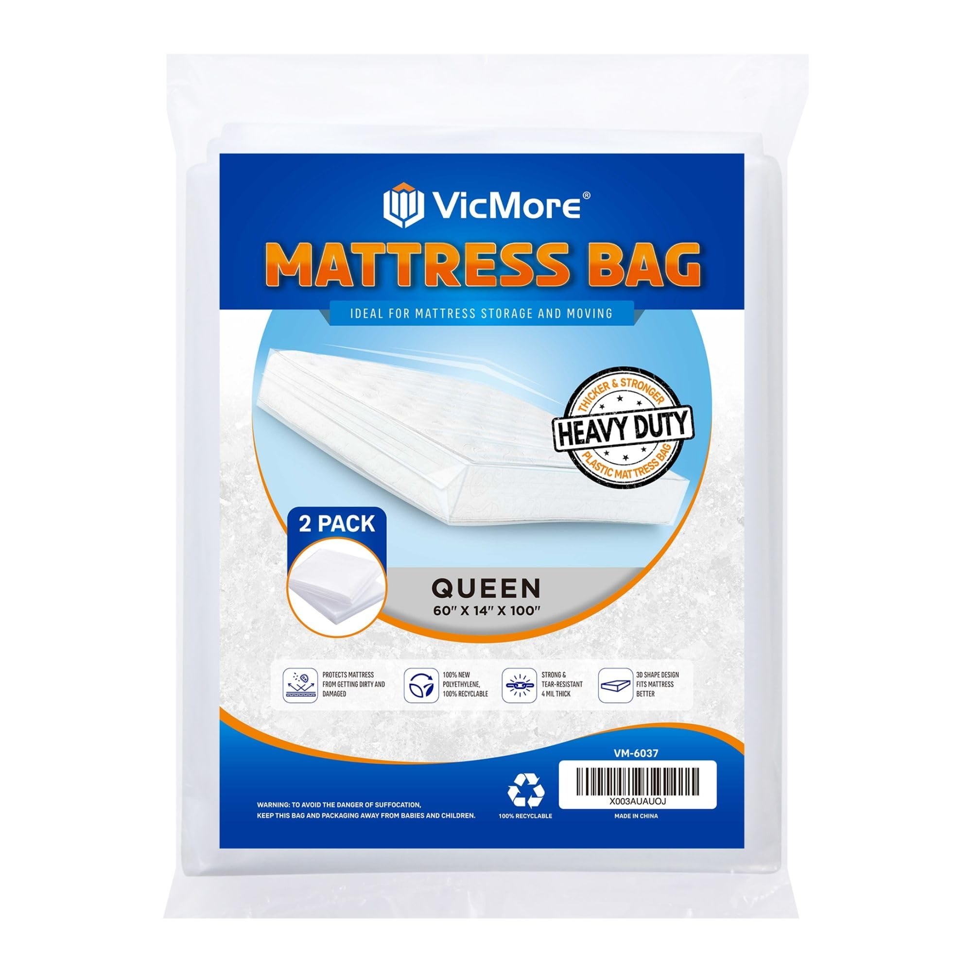 VICMORE 2-Pack Queen Mattress Bags - mattress protectors and encasements | Mubboo