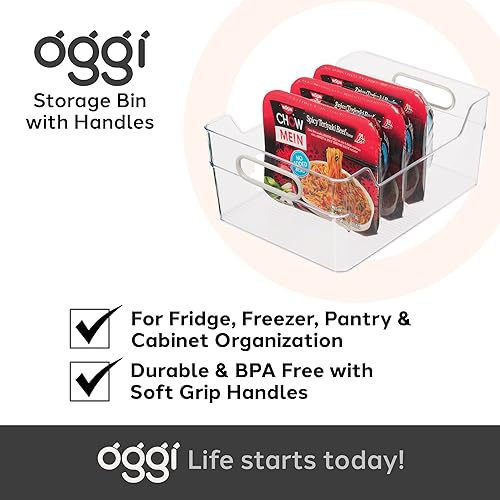Miniatura 7 de Oggi Contenedor de almacenamiento de pared alto para gabinetecajón (12 x 8.75 x 5 pulgadas) (paquete de 2)
