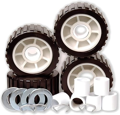 Miniatura 9 de Tie Down 86144 kit de rodillos acanalados de PVC, 5 pulgadas, color ámbar.