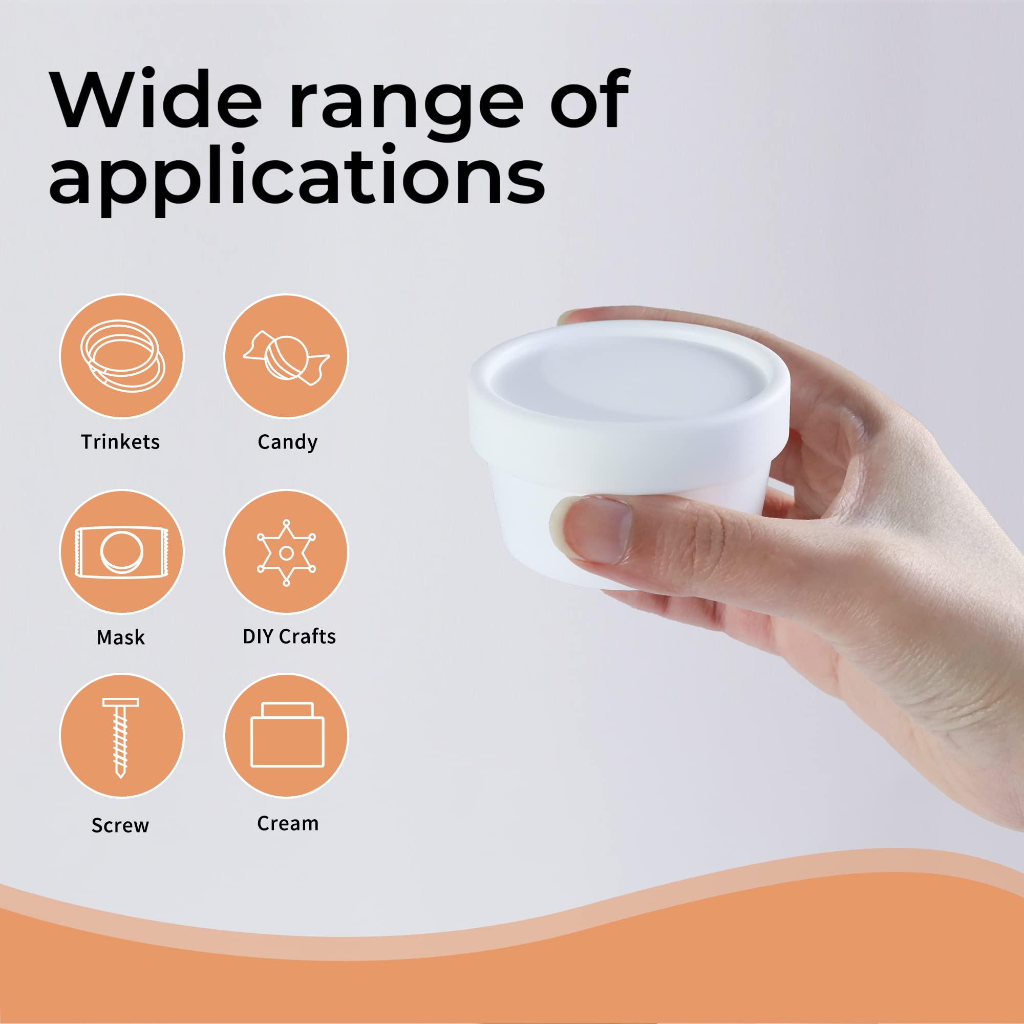 Amazon.co.jp: LONGWAY 1.7オンス/50ml 空のスライム容器 プラスチック 