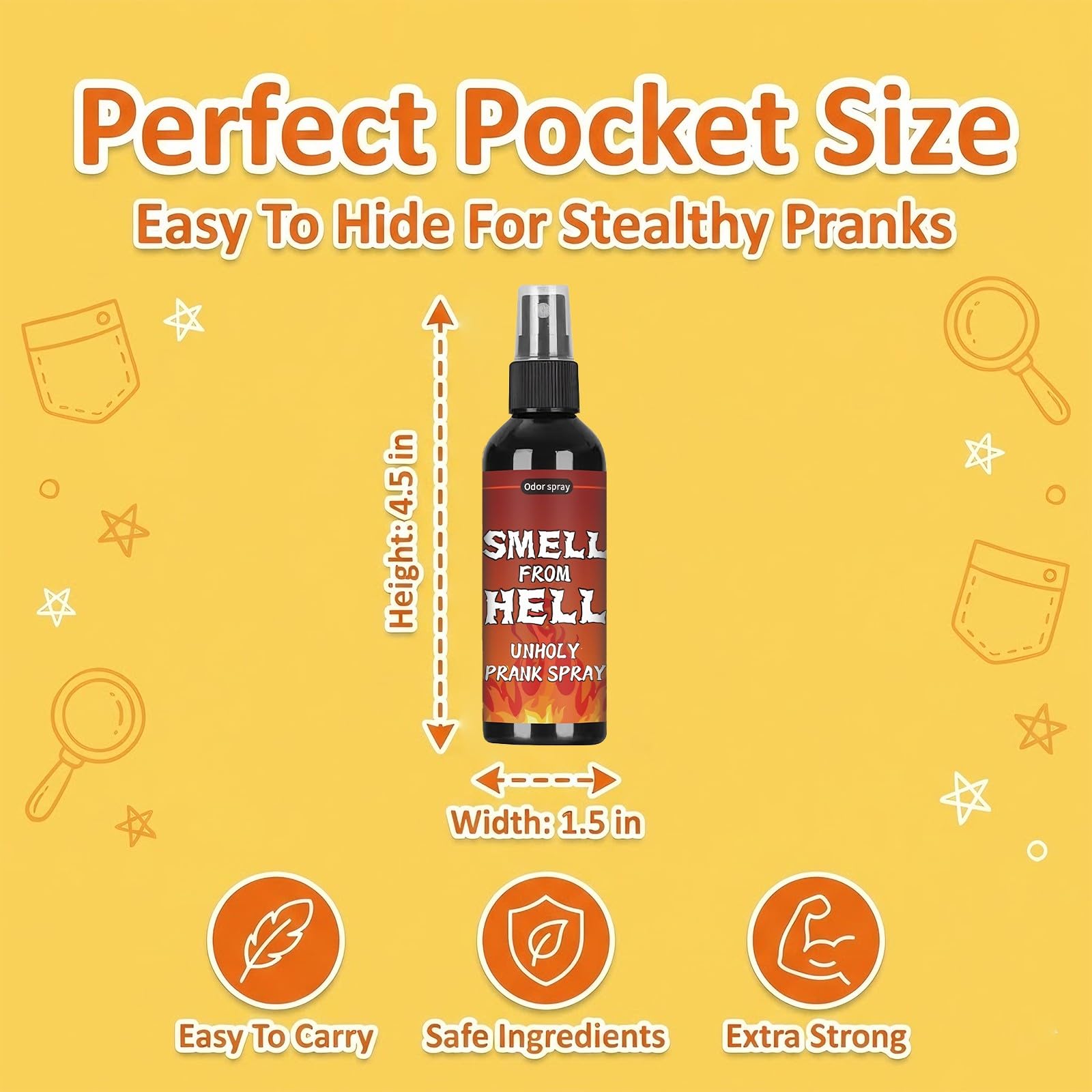 Spray Scoreggia Puzzolente, 1 Pezzi 100ml Spray Puzzolenti Scherzo Scoreggia, Pesce D'Aprile Spray Scoreggia per Scherzi, Spray di Scoreggia per Halloween Scoreggiare Adulti
