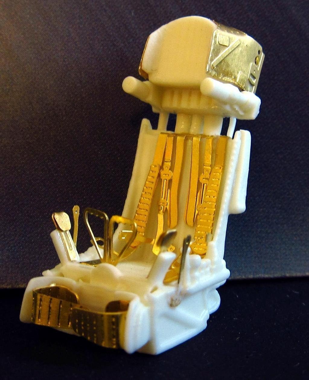 Close-up of an assembled ejection seat with photo-etched details