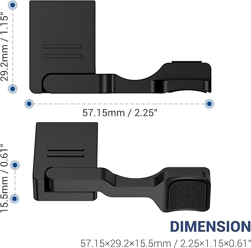Miniatura 7 de Empuñadura de pulgar de metal RX1R III reemplaza Sony TG-2 TG2, empuñadura plegable de 90° Thumb Up para cámara Sony RX1RIII RX1R Mark III RX1R3
