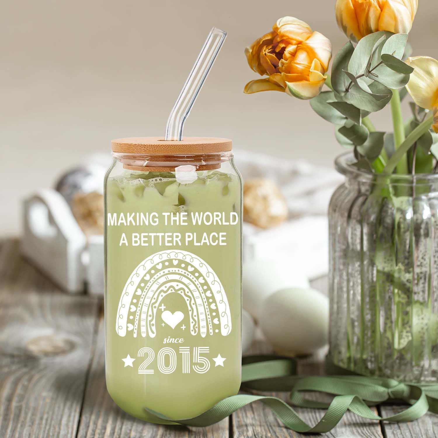 11th Birthday Gifts for Girls 11 Year Old Birthday Cups 2015 Birthday Present Happy 11th Birthday Cute Glass Cups with Lids and Straws 11th Birthday Party Decorations Gifts Ideas 16 Oz Can Glass