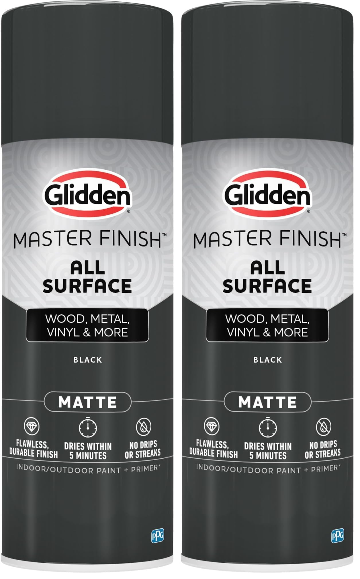 Glidden Master Finish Matte Black (Pack of 2)