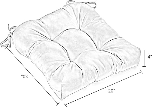 Miniatura 3 de South Pine Porch Shoreham Green Ikat - Cojín de asiento de 20 pulgadas, 2 unidades