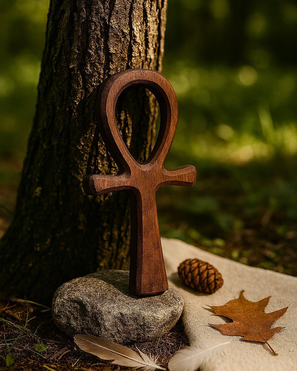 Egyptian Pharaoh Ankh Key of Life Altar Ceremony Ornaments Safekeeping Home Decor Collectible Hieroglyphic Coptic Cross
