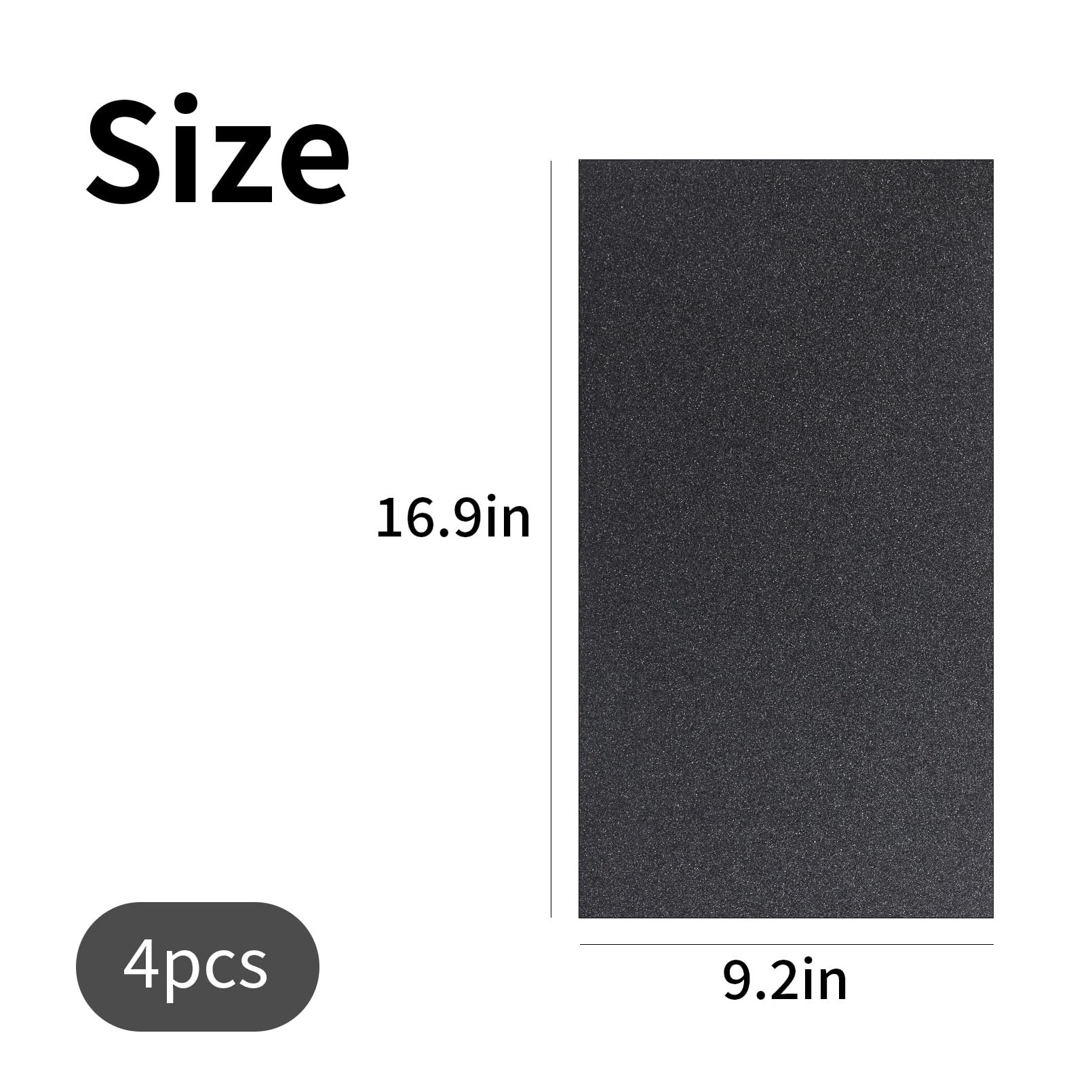 LovIntry 4 PCS Dog Nail Scratch Board Sandpaper Replacement 16.85 * 9.21 inch, Self-Adhesive Sandpaper, Suitable M-Shaped Dog Scratch Pad, L Size