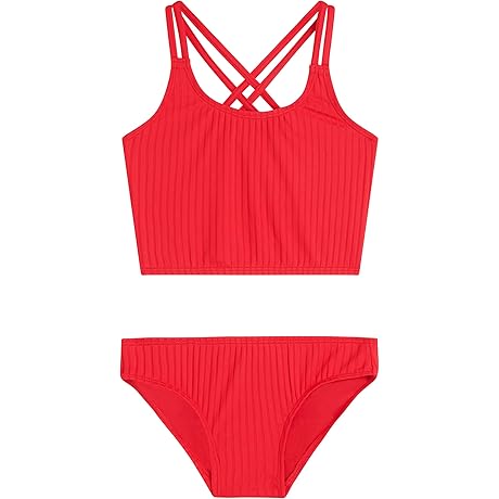 Girls' Waverly UPF 50 Beach Sport Criss-Cross Tankini
