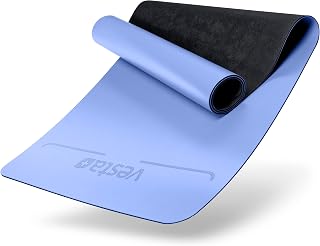 Vesta+ Yoga Mat PU + Fitness App, Test Winner as Fitness Mat, Gym Mat, Exercise Mat and Yoga Mat, Non-slip, Durable Sports Mat, Non-slip Fitness Mat (Gray Without Markings)