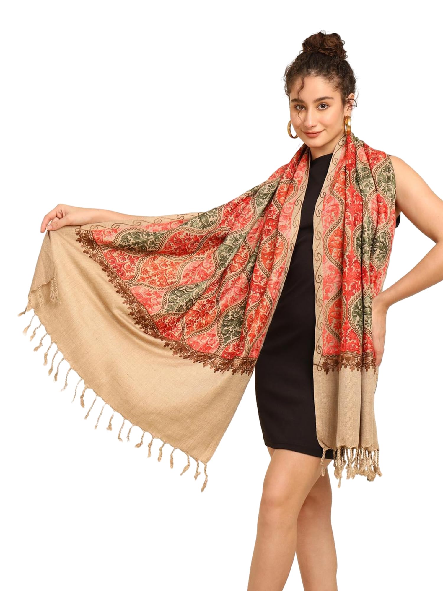 KE KANHA EXPORTS scarf for women stylish | Scarf For Women | face mask | Printed Fancy Tassle Full Face Cover | Head | Hair Face Protection | Sun Protection in summer & Winter | Lightweight