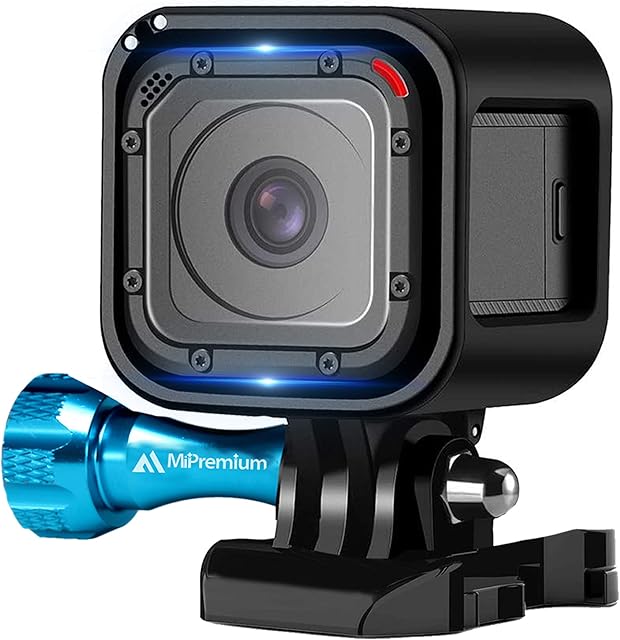 MiPremium Frame Mount Housing Case for GoPro Hero Session 4 & 5 Skeleton Cover Shell Cage Accessories Kit with Aluminium Screw & Quick Release Buckle Socket Accessory for Hero4 Hero5 Session (UK)