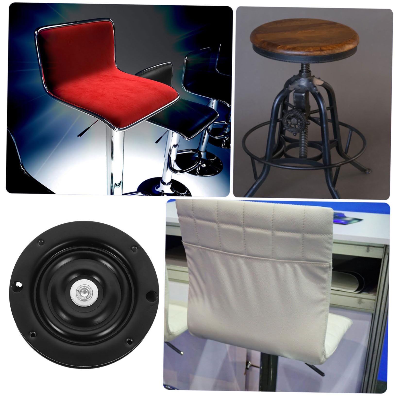 SEWOART 6 Swivel Mechanism for Bar Stool Chair Swivel Base Turntable Rotating Mechanism Swivel Mechanism for Recliner Chair Replacement Bar Stool Swivel Recliner Chair Swivel Mechanism