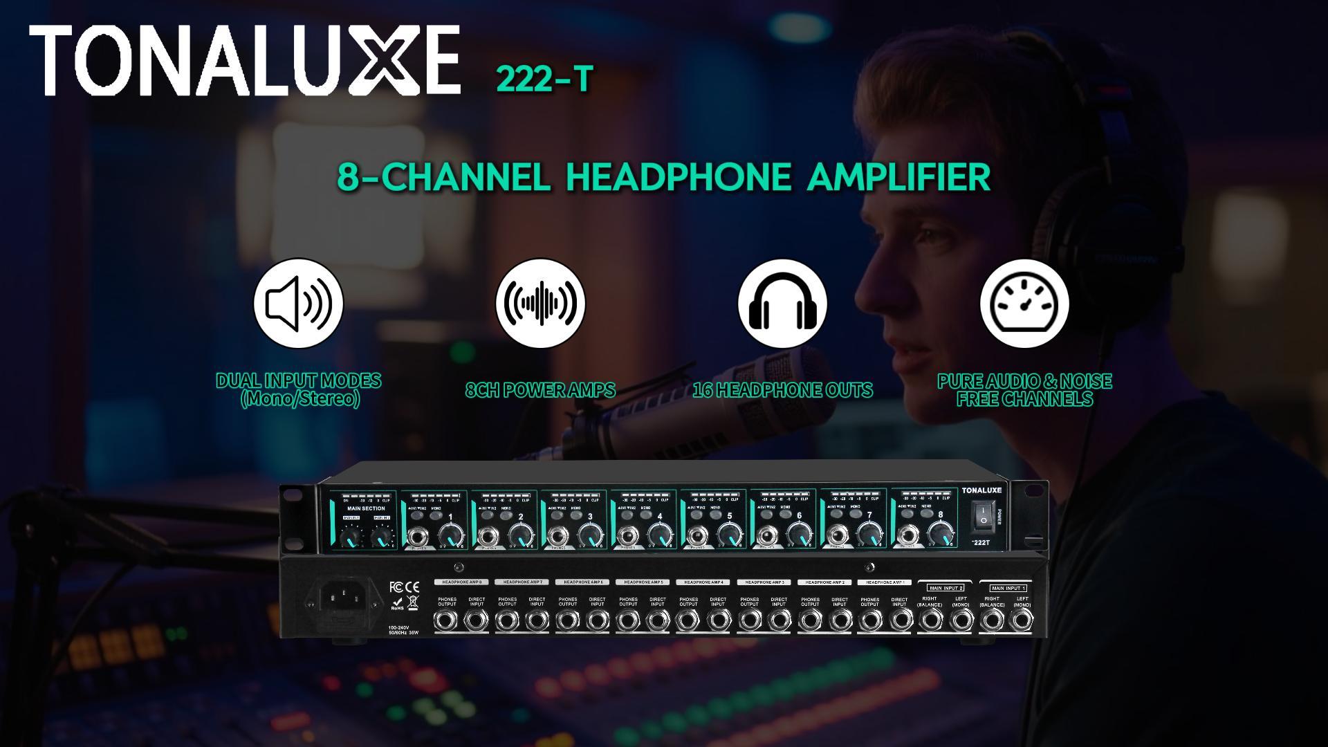 Amazon.com: TONALUXE 8-Channel Headphone Mixing Distribution