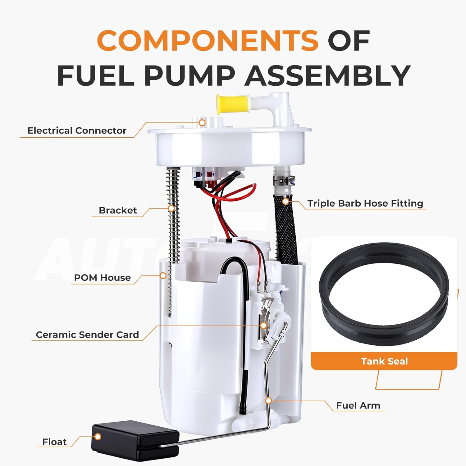 Autoexact 17708-TA0-A01 Fuel Pump Assembly with Sending Unit for 2008-2012 Honda Accord 2.4L, 2009-2014 Acura TSX 2.4L, 2012 Crosstour – Replace E8922M P76767M