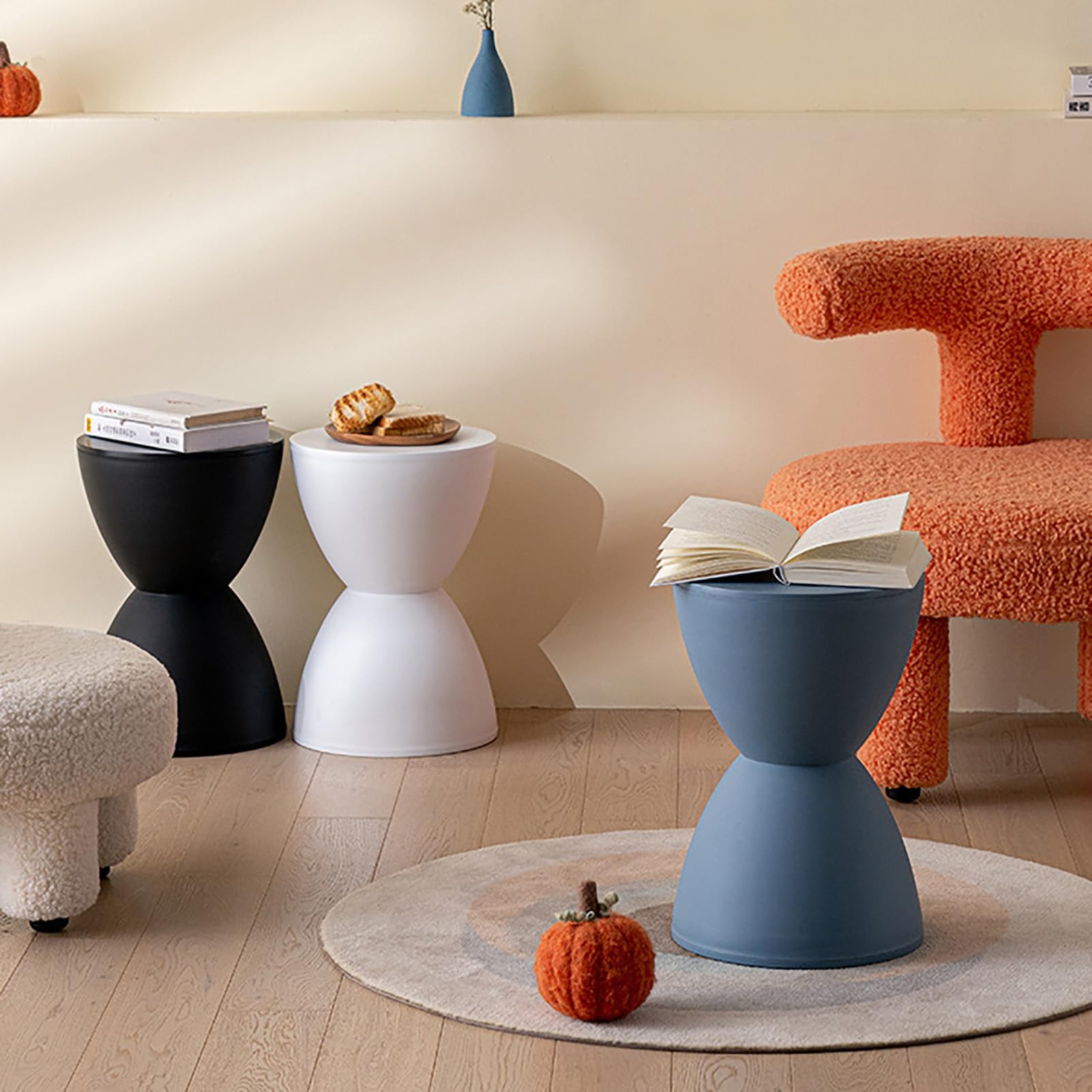 Sgabello Basso In Legno Massello - Poggiapiedi Multifunzione Ovale - Foto 3