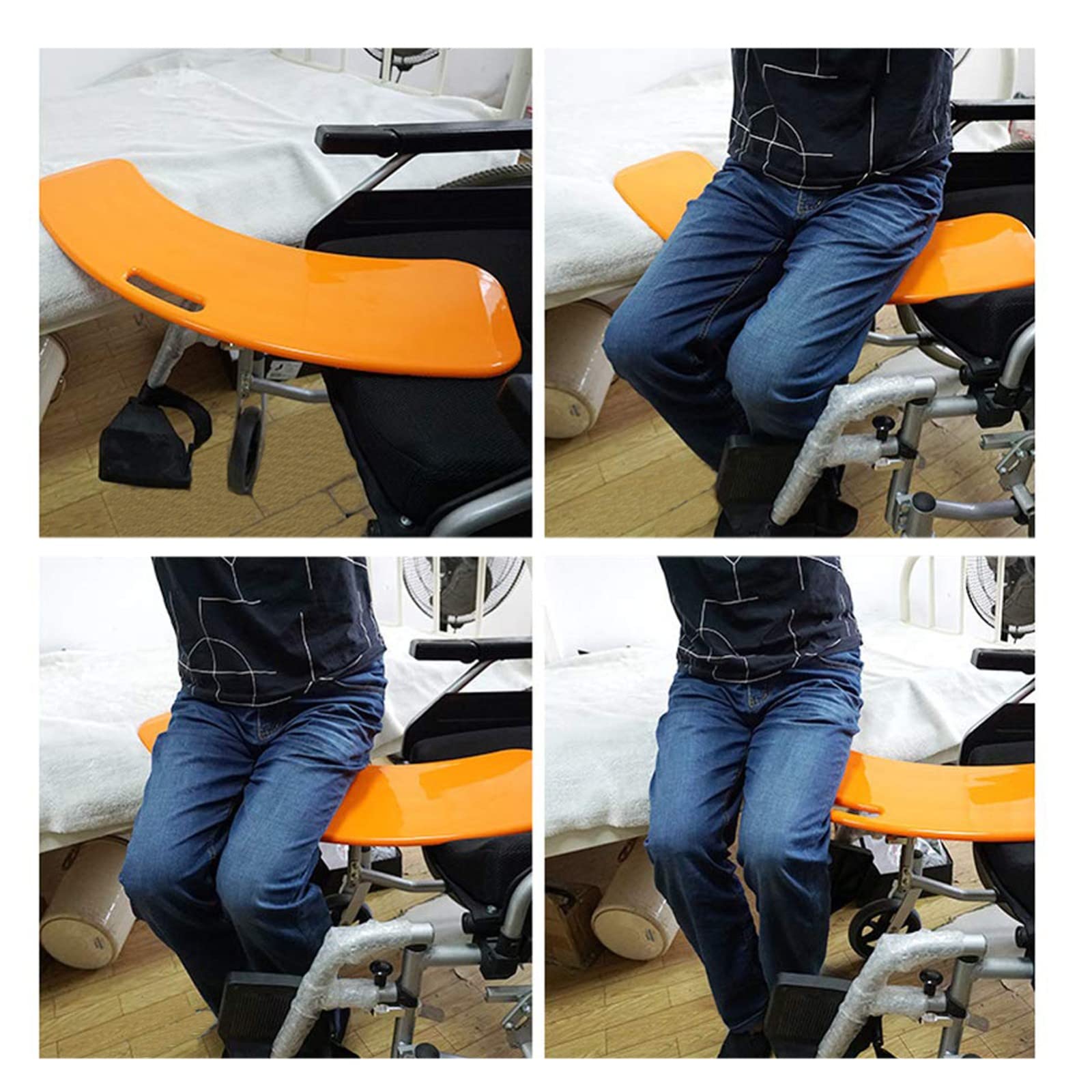 Tavola Curva For Trasferimento Su Sedia A Rotelle, Realizzata In Materiale ABS, Sicura E Stabile Con Elevata Capacità Di Carico For L'assistenza Al Trasferimento Del Paziente
