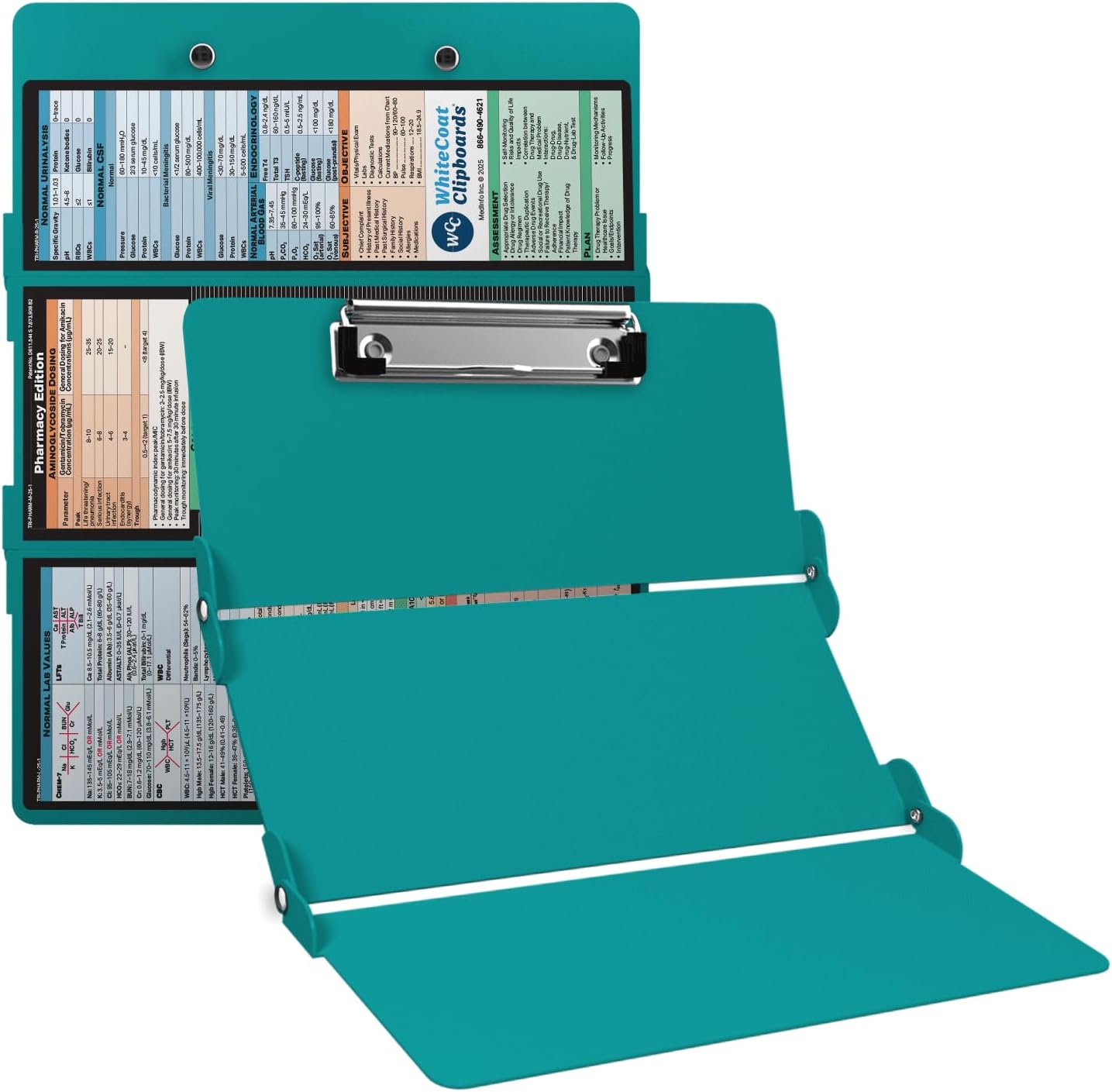 Whitecoat Clipboard® Trifold- Pharmacy Edition (Black, Trifold)